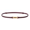 Cinto de Couro Feminino com Saia Decorativo Emagrecedor Camada Superior Couro Bovino Estilo Coreano Simples Versátil Fivela Ajustável Cinto para Mulheres
