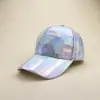 Gorra de Béisbol de PU Láser de Venta Caliente Transfronteriza Gorra con Visera Brillante Personalizada Parasol y Protección Solar para Exteriores Sombrero de Moda Amazon