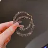 2023 Novos Brincos de Argola Grande Populares de Celebridade da Internet Brincos Femininos com Sentido Cheio de Diamante Brincos de Argola com Temperamento Atacado