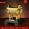 Ding de Cobre Puro Todo Latón Ding Ranurado Sheng Qianqiu Decoración de Oficina Apertura de Tienda Decoración Ding Artesanía de Incienso