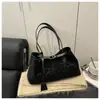Bolsa Grande de Leopardo Transfronteiriça Feminina 2025 Nova Outono e Inverno Versátil Retrô Bolsa de Ombro Bolsa Tote para o Dia a Dia