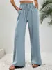 Ropa de Mujer Transfronteriza 2025 Amazon Nuevo Pantalones Casuales Sueltos de Pierna Ancha de Cintura Alta Pantalones Largos Shopee Comercio Exterior Estampado Digital
