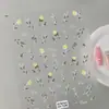 Pegatinas de uñas estilo tulipán transfronterizas japonesas, pegatinas de uñas florales en relieve frescas 3D personalizables, modelo CA