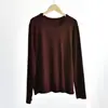 Suéter de Cuello Redondo Ligero con Sensación de Nube de Oxígeno 26 Otoño/Invierno para Mujer de Color Sólido de Manga Larga de Punto Holgado como Prenda Base o Exterior