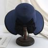 Sombrero de paja para niños, protector solar de verano, plegable, de ala grande, sombrero de pescador con borde abierto, cola de caballo, temperamento de moda, versión coreana