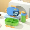 Fiambrera de Acero Inoxidable Transfronteriza Compartimento para Microondas Fiambrera Sellada a Prueba de Fugas Portátil Fiambrera para Estudiantes Fiambrera para Niños