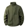 Jaqueta de fleece masculina para outono e inverno, espessa, quente, à prova de vento, moletom com forro de fleece, cardigã, jaqueta de fleece casual para atividades ao ar livre