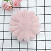 Acessórios de grampo de cabelo de pelúcia com fundo redondo de flor dupla para crianças coreanas, acessórios de cabelo de joias semiacabadas DIY feitas à mão