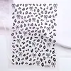 Serie de pegatinas para uñas con estampado de leopardo versátiles, superventas transfronterizo, estilo chica hot dulce y genial, pegatinas para uñas en relieve 5D con lazo de leopardo