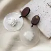 Aretes Redondos de Concha Natural Exagerados, Estilo Bohemio de Resort Costero, Diseño Largo que Hace que el Rostro Parezca Más Pequeño, Aretes Únicos y Elegantes