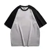 Camiseta Rampo Personalizada 240g Algodón Puro Manga Raglán con Imágenes y Muestras para Procesamiento de Pequeños Lotes de Camisas Culturales, Uniformes de Grupo y Uniformes de Clase