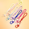 Llavero Acrílico de Estrella de Cinco Puntas con Cordón Color Caramelo Encanto para Estuche de Auriculares Decoración Fresca para Empaque de Bolsas de Pareja