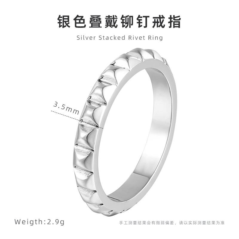 时尚潮流戒指银色