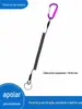 Equipamento de Pesca de Liberação Rápida Corda de Segurança de Fio de Aço Anel de Aço Inoxidável Alicate para Iscas Corda Protetora de Vara Primavera para Iscas Vara de Pesca ao Ar Livre