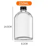 Garrafas de Vidro Transparentes de Grau Alimentício em Estoque, Garrafas Planas Seladas para Bebidas, Garrafas de Vinho de 100ml, Garrafas para Cold Brew, Embalagem de Caixa de Presente para Sucos