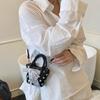 Bolso de Mano para Niña de Encaje con Lazo y Lunares, de Aspecto de Alta Gama, Estilo Fresco de Nicho, Mini Bolso Elegante Estilo Princesa