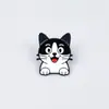 Broche Esmaltado Fofo Formato de Gato Pet Broche de Gato Céu Estrelado Fofo Gato Fofo Bebendo Chá de Leite Joia de Liga