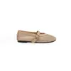 Zapatos Mary Jane del mismo estilo que Grape Mom con pedrería brillante y aumento interno de altura, zapatos de mujer con una sola tira de hebilla, zapatillas de ballet de red