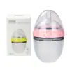 Biberón de silicona de boca ancha Dorado para bebé, biberón de silicona de gran diámetro, suministros para madres y bebés, venta al por mayor, 250 ml, 150 ml