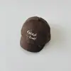Chapéu Infantil Yipan Outono/Inverno 2026 Nova Moda Estilo Ins Aba Curta Letra Versátil Boné de Beisebol para Bebê