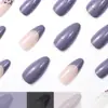 Exportación Europea y Americana Nuevo Estilo 24 Piezas Uñas de Manicura, Uñas Largas Almendradas con Rayas Brillantes Estampado de Leopardo de Alta Gama, Uñas Portátiles al por Mayor