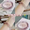 Pulsera de Belleza Pulsera Ding Dong Estilo Chino Gruesa Hielo Transparente Retro Versátil Pulsera para Mejor Amiga para Mujeres