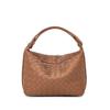 Design de Nicho Moda Casual Bolsa de Mão Feminina Versátil Pequena Fresca Texturizada Bolsa de Ombro/Axila Bolsa de Couro Trançado