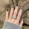 Anillo Vintage de Plata de Ley S925 Resistente con Circonita para Mujer, Diseño Abierto Ajustable, Sensación de Nicho de Alta Gama, Lujo Ligero, Artículo Versátil Nuevo de Moda