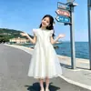 Ropa para Niños Vestido de Princesa con Mangas Voladas para Niñas Verano Nuevo Estilo Moda Infantil Elegante Vestido sin Mangas con Lazo para Niña Bebé