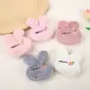 Broche de felpa bordado de conejo estampado ropa de muñeca de algodón pasador llavero colgante material para joyería