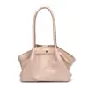 Bolsa Tote de Moda de Nicho de Luxo para Mulheres Primavera 2025 Grande Capacidade Couro Macio Plissada para Trabalho Ombro Axila