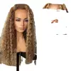 Peluca Amazon con Encaje Frontal Peluca Europea y Americana Color Piano para Mujer Cabello Rizado Pequeño Largo Peluca con Red para la Cabeza pelucas