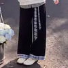 2026 Conjunto de Pantalón y Top de Manga Larga con Diseño de Bloques de Color, Estilo Nuevo Primavera y Otoño, Tallas Mediana y Grande para Niñas