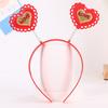 Especial transfronterizo para el Día de San Valentín europeo y americano diadema de corazón de melocotón rojo rosa cebolla amor lentejuela hebilla para la cabeza cabeza decorativa para fiesta navideña