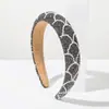 Diadema He Ming Estilo Barroco Retro Europeo y Americano Llena de Diamantes y Perlas Diadema de Ala Ancha Elegante Versátil Lujo Ligero Accesorio para el Cabello para Mujeres