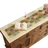 Tapete para mesa de aparador estilo americano, tapete protector para encimera de mueble de TV, tapete anti-suciedad de estilo étnico de lujo ligero y de alta gama para zapatero y mueble de vino