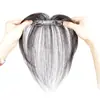 Mecha de Peruca com Franja para Bebê para Mulheres, Topper Completo de Cabelo Humano Real para o Topo da Cabeça, Aplique de Cabelo com Linha Capilar Invisível e Sem Costuras