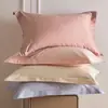 Funda de almohada de algodón puro de alta densidad, 100 hilos, con bordes anchos, funda de almohada de satén de algodón de fibra larga de lujo ligero, funda de almohada 100% algodón, pieza individual
