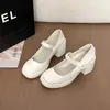 Zapatos Mary Jane estilo francés, zapatos planos de tacón grueso para mujer, nueva colección primavera/otoño 2026, zapatos de tacón alto con punta poco profunda, estilo princesa, suela gruesa, perfectos con vestidos