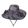 Sombrero de Sol de Ala Ancha Talla Grande Sombrero Recargable para Hombres Camping al Aire Libre Senderismo Recargable Solar Secado Rápido Sombrero de Pescador