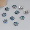 Plata de ley 925 pequeños accesorios separadores de flor receptáculo de gota de pegamento retro accesorios de manualidades material de cuentas hechas a mano para manualidades al por mayor