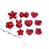 Estilo Año Nuevo Estrella Festiva Corazón Cabeza de Conejo Lazo Material Hecho a Mano Parche Pegamento de Crema Accesorios de Resina DIY