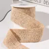 Fita de Veludo com Borda Desfiada e Fio Prata em Xadrez para Acessório de Cabelo Laço DIY Fita de Veludo Acessório para Sapato e Chapéu Fita