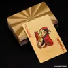 Baralho de Cartas Dourado Folha de Ouro Durável à Prova d'Água High-End Criativo Cartas de Jogo PVC Lavável Espessado Jogo de Entretenimento Cartas de Jogo