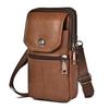 Novo Estilo Couro de Vaca Fivela Magnética Bolsa de Cintura Masculina Multifuncional Corrida Esportes ao Ar Livre Negócios Bolsa para Celular Porta-Moedas Bolsa Transversal