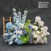 Nueva fila de flores artificiales para suelo, flores para bodas, flores de seda para decoración de bodas, decoración de pasarela, flores guía para caminos, fila de flores para suelo, producto terminado