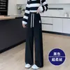 Pantalones de pana de pierna ancha tipo plátano para mujer 2026 Nuevo Otoño/Invierno Forro polar Gris cálido Pantalones casuales Colección Otoño 2026 para mujer