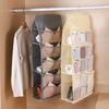 Bolsa de Armazenamento de Roupa Íntima e Sutiã Bolso Pendurado Montado na Parede Organizador de Guarda-Roupa de Dupla Face Meia Pendurada Organizador de Sutiã Armazenamento