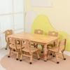 Mesa y Sillas de Madera Maciza para Niños. Escritorio y Sillas de Jardín de Niños. Educación Temprana Aprendizaje Escritura Juguete Mesa Ajustable de Madera Maciza y Sillas