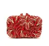 Bolsas de Noche con Incrustaciones de Diamantes Transfronterizas Listas para Enviar, Bolsos de Diamantes de Estuche Duro Metálico Hueco, Vestidos de Banquete de Comercio Exterior